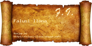 Falusi Ilona névjegykártya