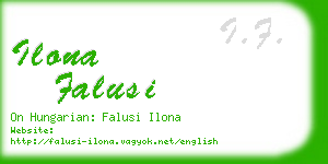 ilona falusi business card